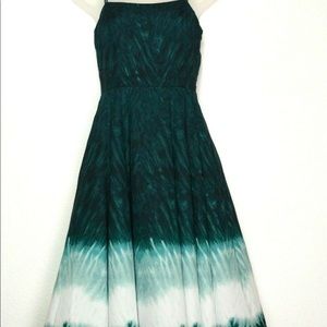 White House Black Market Tie Dye MIDI Ombré Dress